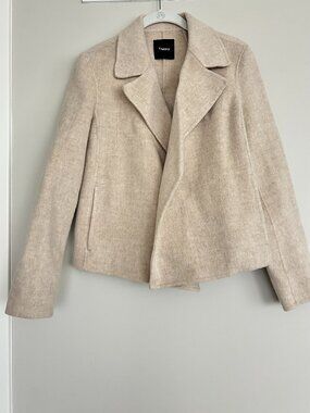 NWT THEORY SILEENA Jacket Wool-Cashmere Size P  / XS in Beige